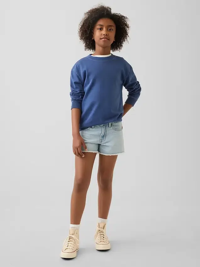 Pantalones cortos de mezclilla de talle bajo para niños