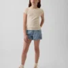 Pantalones cortos de mezclilla de talle bajo para niños