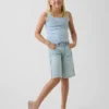 Pantalones cortos de mezclilla de talle bajo para niños