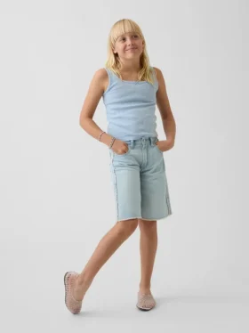 Pantalones cortos de mezclilla de talle bajo para niños