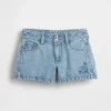 Pantalones cortos de mezclilla de talle bajo para niños