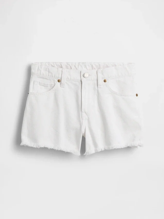 Pantalones cortos de mezclilla de talle bajo para niños