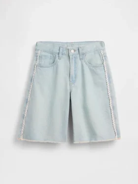 Pantalones cortos de mezclilla de talle bajo para niños