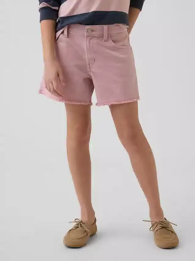 Pantalones cortos de mezclilla de talle bajo para niños