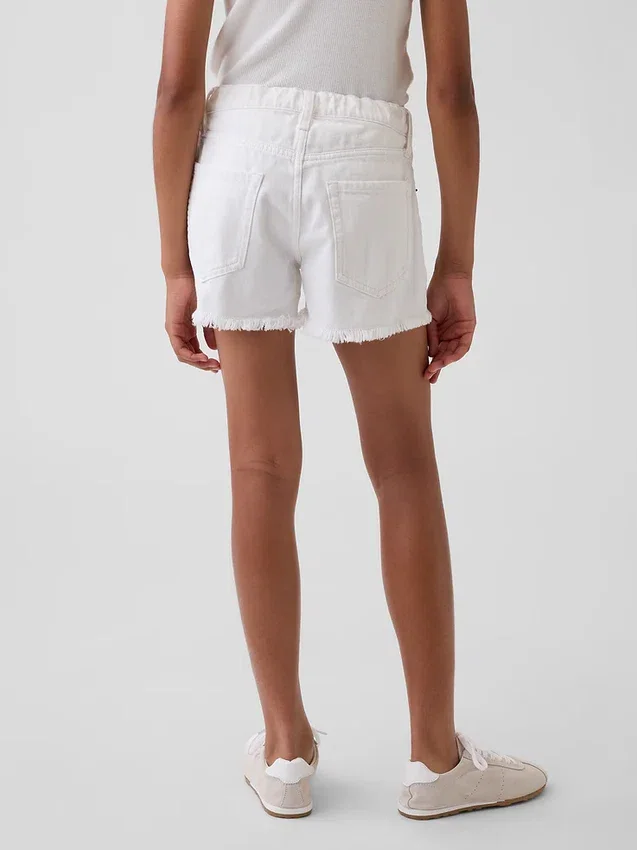 Pantalones cortos de mezclilla de talle bajo para niños