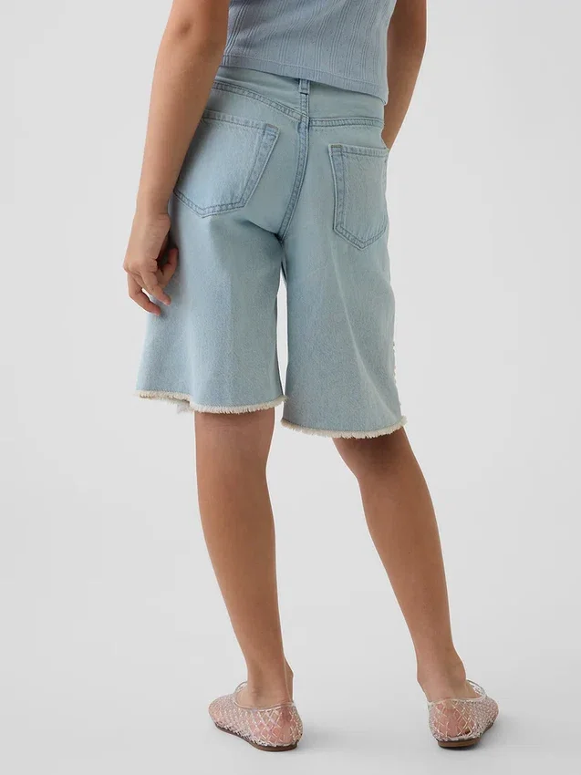 Pantalones cortos de mezclilla de talle bajo para niños
