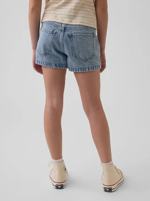 Pantalones cortos de mezclilla de talle bajo para niños