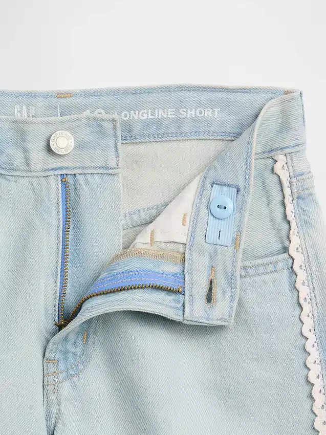 Pantalones cortos de mezclilla de talle bajo para niños