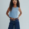 Pantalones cortos de mezclilla de talle bajo para niños