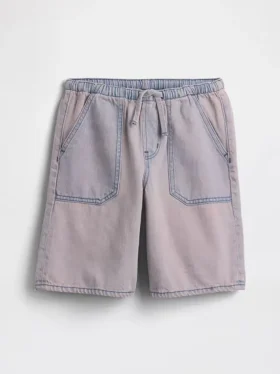 Pantalones cortos de mezclilla de talle bajo y corte largo para niños
