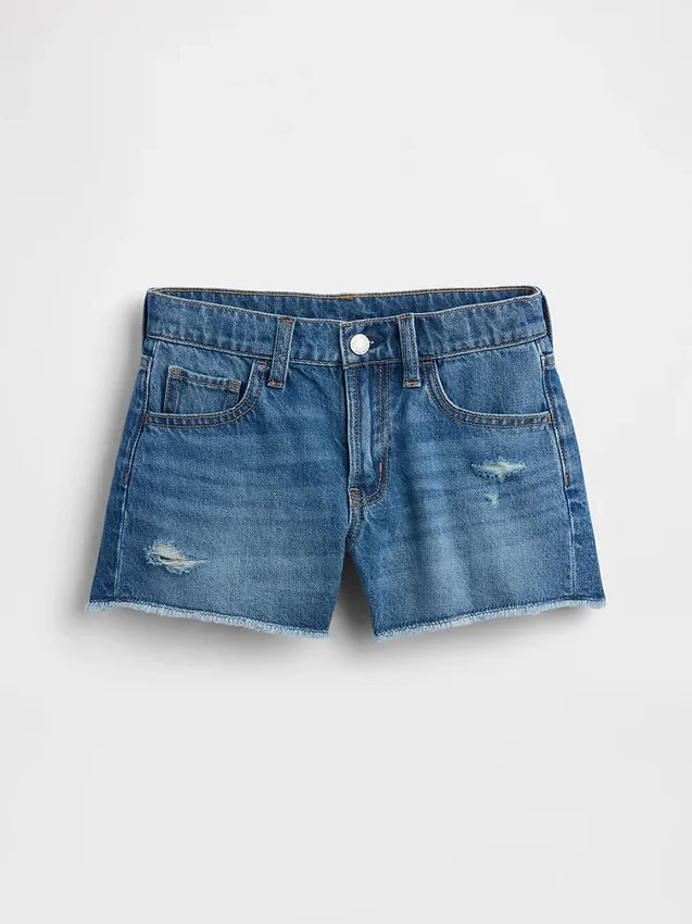 Pantalones cortos de mezclilla de talle bajo y corte ultrasuave para niños