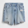 Pantalones cortos de mezclilla holgados de talle medio de 8"