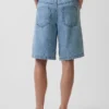 Pantalones cortos de mezclilla largos «Easy Stripe» ultrasuaves de talle medio, de 11"