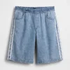 Pantalones cortos de mezclilla largos «Easy Stripe» ultrasuaves de talle medio, de 11"