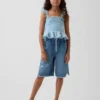 Pantalones cortos de mezclilla para niños de talle bajo, ultrasuaves y de corte largo