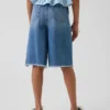 Pantalones cortos de mezclilla para niños de talle bajo, ultrasuaves y de corte largo