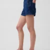 Pantalones cortos de mezclilla rectos, holgados y estilo marinero, de talle alto de 3.5"