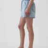 Pantalones cortos de mezclilla ultrasuaves de corte holgado y talle bajo, de 3.5”