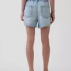 Pantalones cortos de mezclilla ultrasuaves de corte holgado y talle bajo, de 3.5”