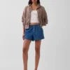 Pantalones cortos de mezclilla ultrasuaves de talle medio