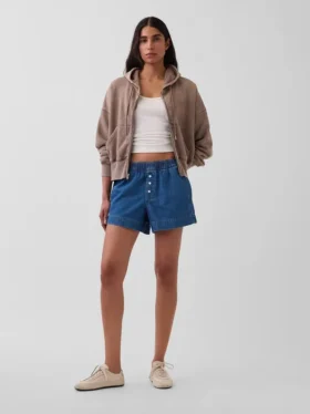 Pantalones cortos de mezclilla ultrasuaves de talle medio