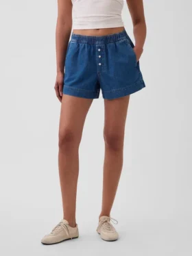 Pantalones cortos de mezclilla ultrasuaves de talle medio