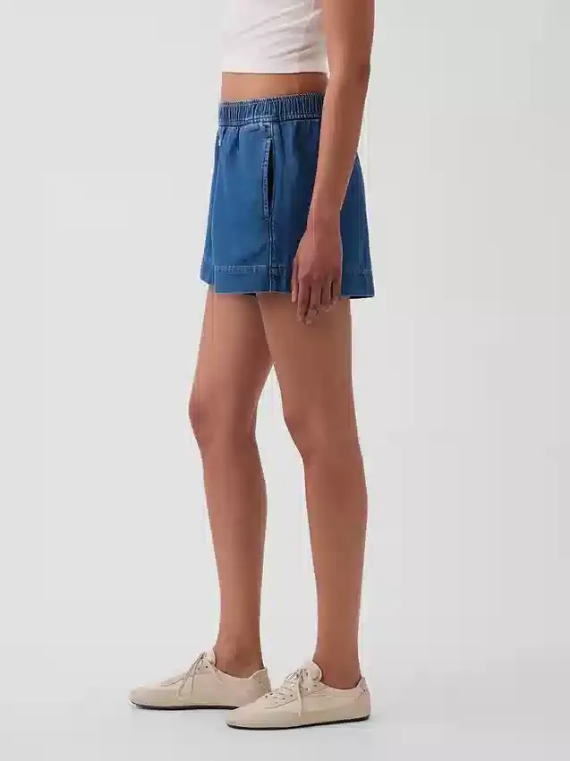 Pantalones cortos de mezclilla ultrasuaves de talle medio