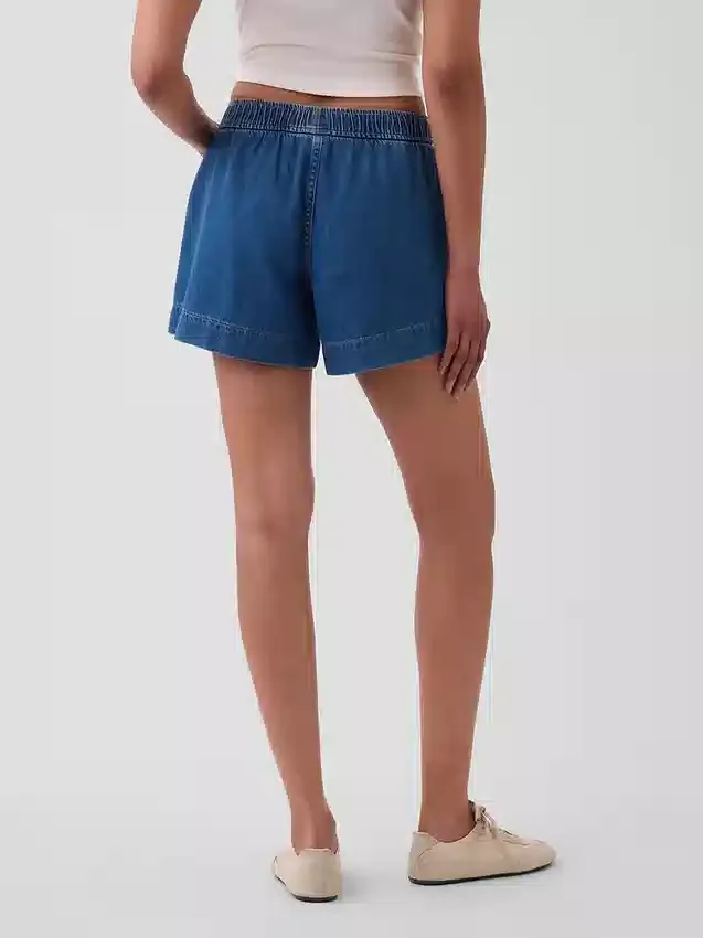 Pantalones cortos de mezclilla ultrasuaves de talle medio