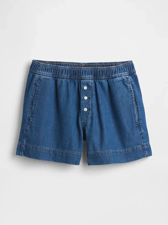 Pantalones cortos de mezclilla ultrasuaves de talle medio