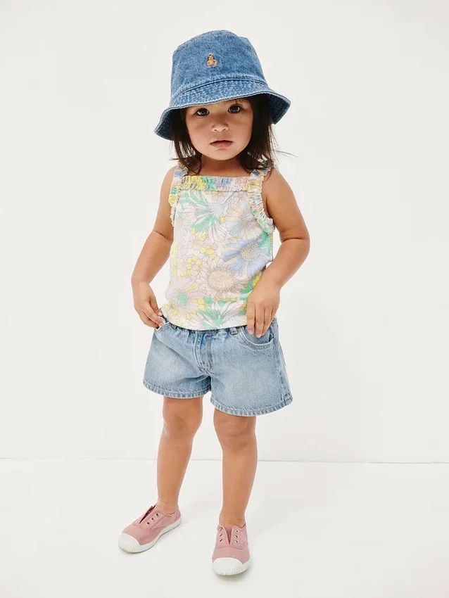 Pantalones cortos de mezclilla ultrasuaves para bebés y niños