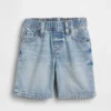 Pantalones cortos de mezclilla ultrasuaves sin cordón para bebés y niños pequeños