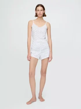 Pantalones cortos de pijama con diseño de punto calado