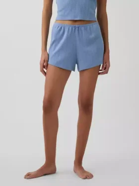 Pantalones cortos de pijama con diseño de punto calado