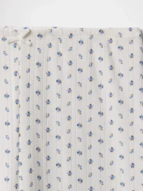 Pantalones cortos de pijama con diseño de punto calado