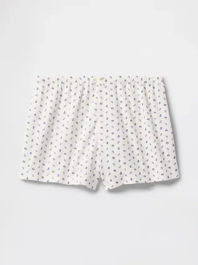 Pantalones cortos de pijama con diseño de punto calado