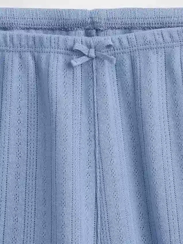 Pantalones cortos de pijama con diseño de punto calado