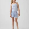 Pantalones cortos de pijama de canalé reciclado para niños