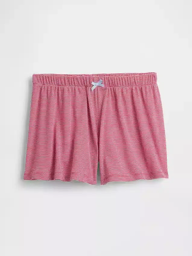 Pantalones cortos de pijama de canalé reciclado para niños