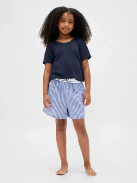 Pantalones cortos de pijama de franela reciclada para niños