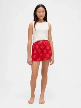 Pantalones cortos de pijama de franela reciclada para niños