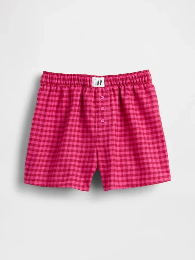 Pantalones cortos de pijama de franela reciclada para niños