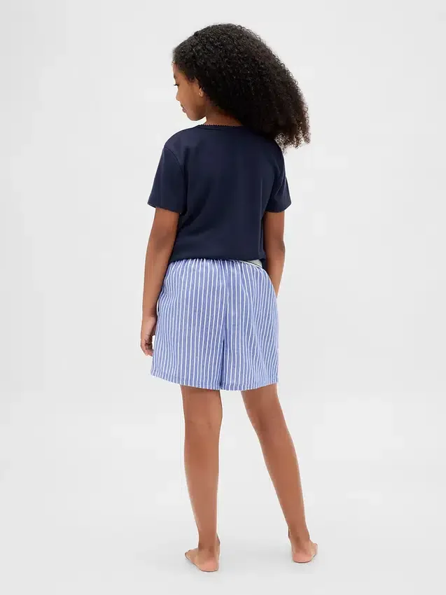 Pantalones cortos de pijama de franela reciclada para niños