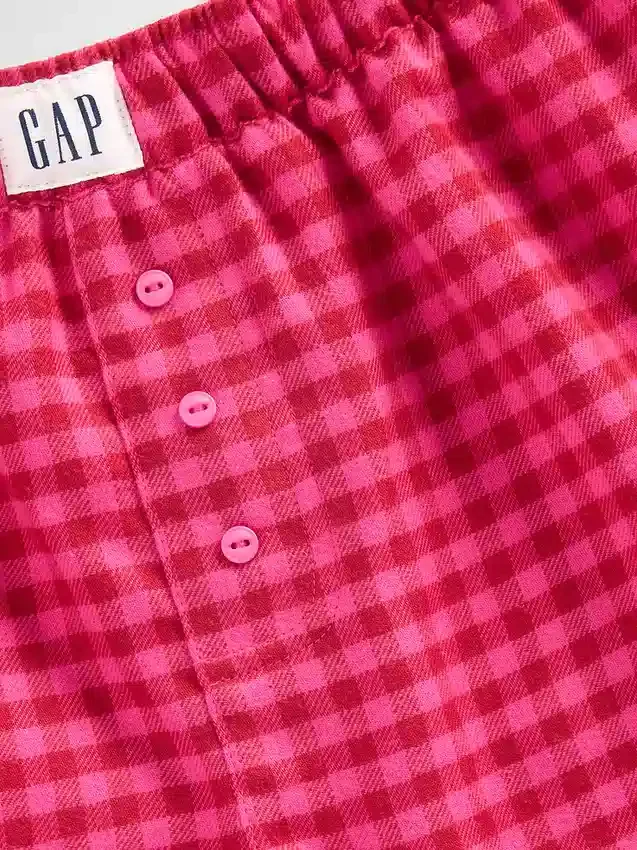 Pantalones cortos de pijama de franela reciclada para niños