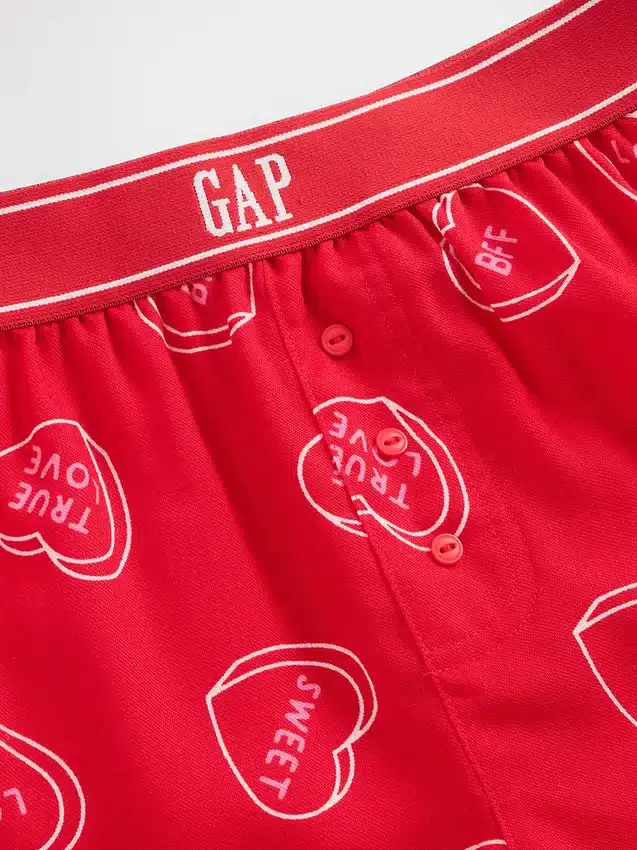 Pantalones cortos de pijama de franela reciclada para niños