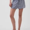 Pantalones cortos de pijama de gasa arrugada