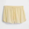 Pantalones cortos de pijama de gasa arrugada
