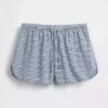 Pantalones cortos de pijama de gasa arrugada