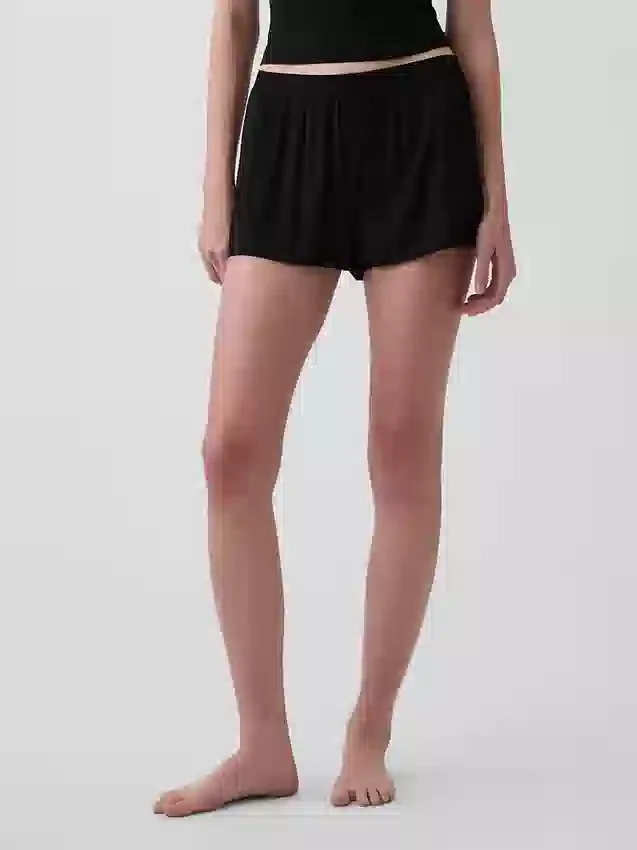 Pantalones cortos de pijama de modal acanalado ultra suaves