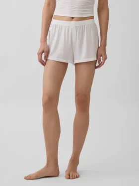 Pantalones cortos de pijama de modal acanalado ultra suaves