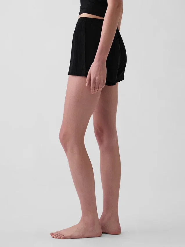 Pantalones cortos de pijama de modal acanalado ultra suaves